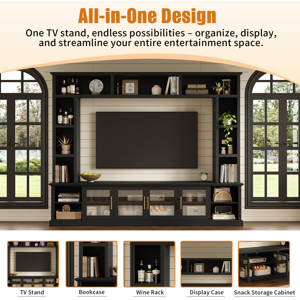 Entertainment Center Wall Unit for TVs Up to 80"