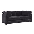 83.50" Modern Flared Arms Sofa (Black)