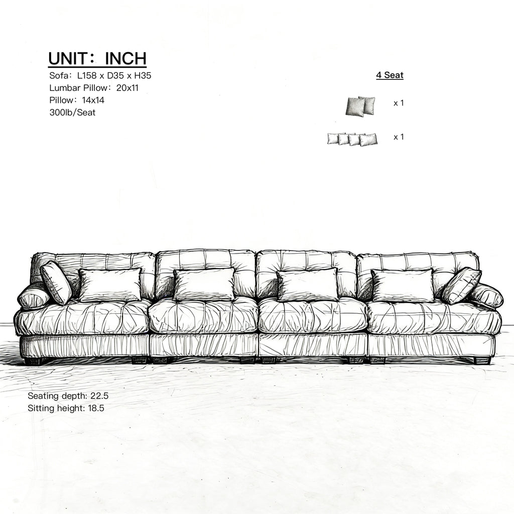 Modular Sectional Sofa Cloud Couch