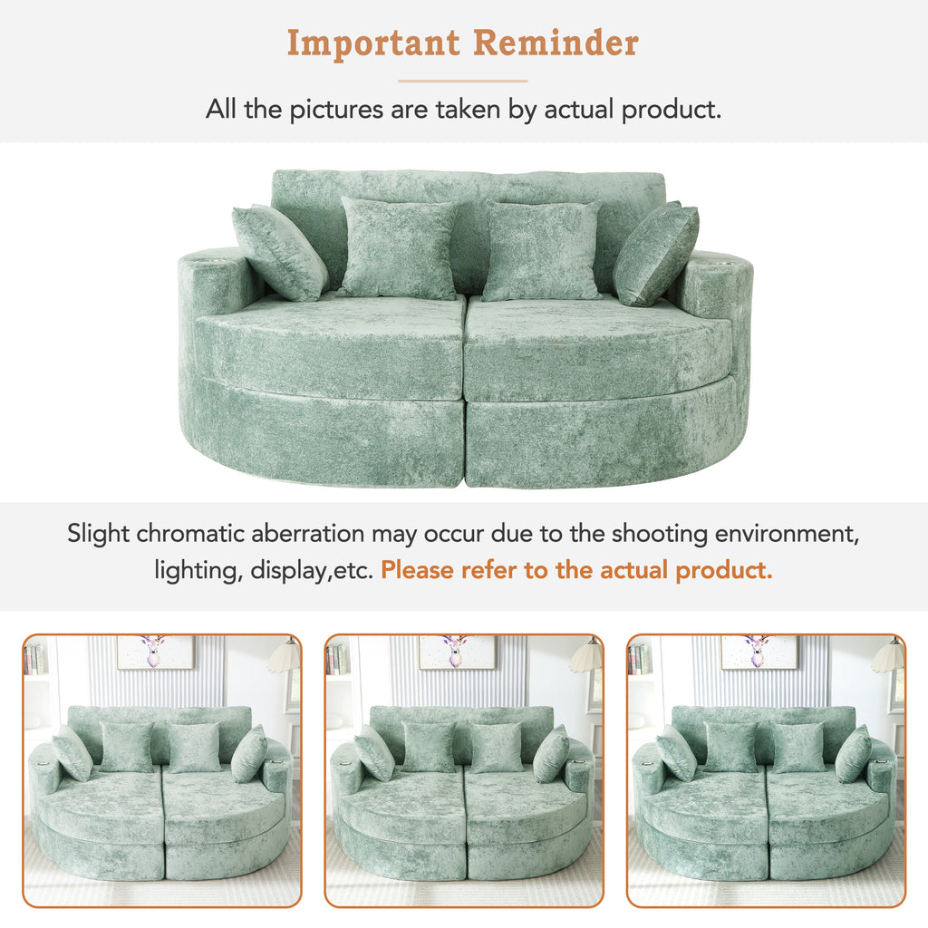 Full-Compressed Chaise Sofa