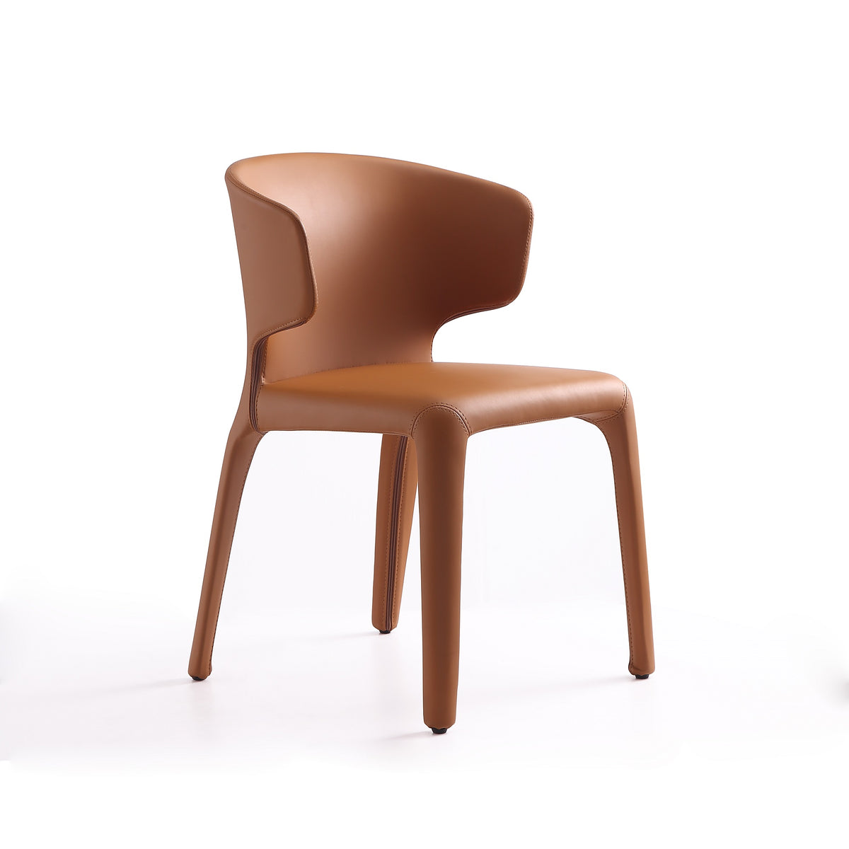 Conrad Upholstered Dining Chair in Saddle