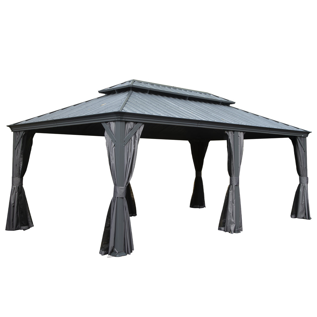 12' X 18' Hardtop Gazebo Outdoor Metal Gazebo
