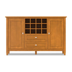 Warm Shaker Storage Cabinet with Wine Rack
