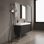 60" Freestanding Bathroom Vanity with Resin Double Sink