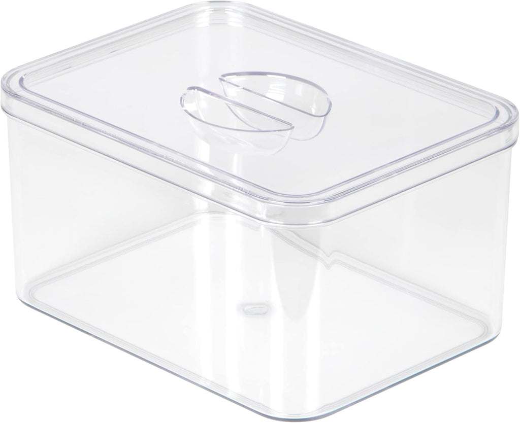 Clear Organizer Bins with Lids – Stackable Storage Containers for Home Organization