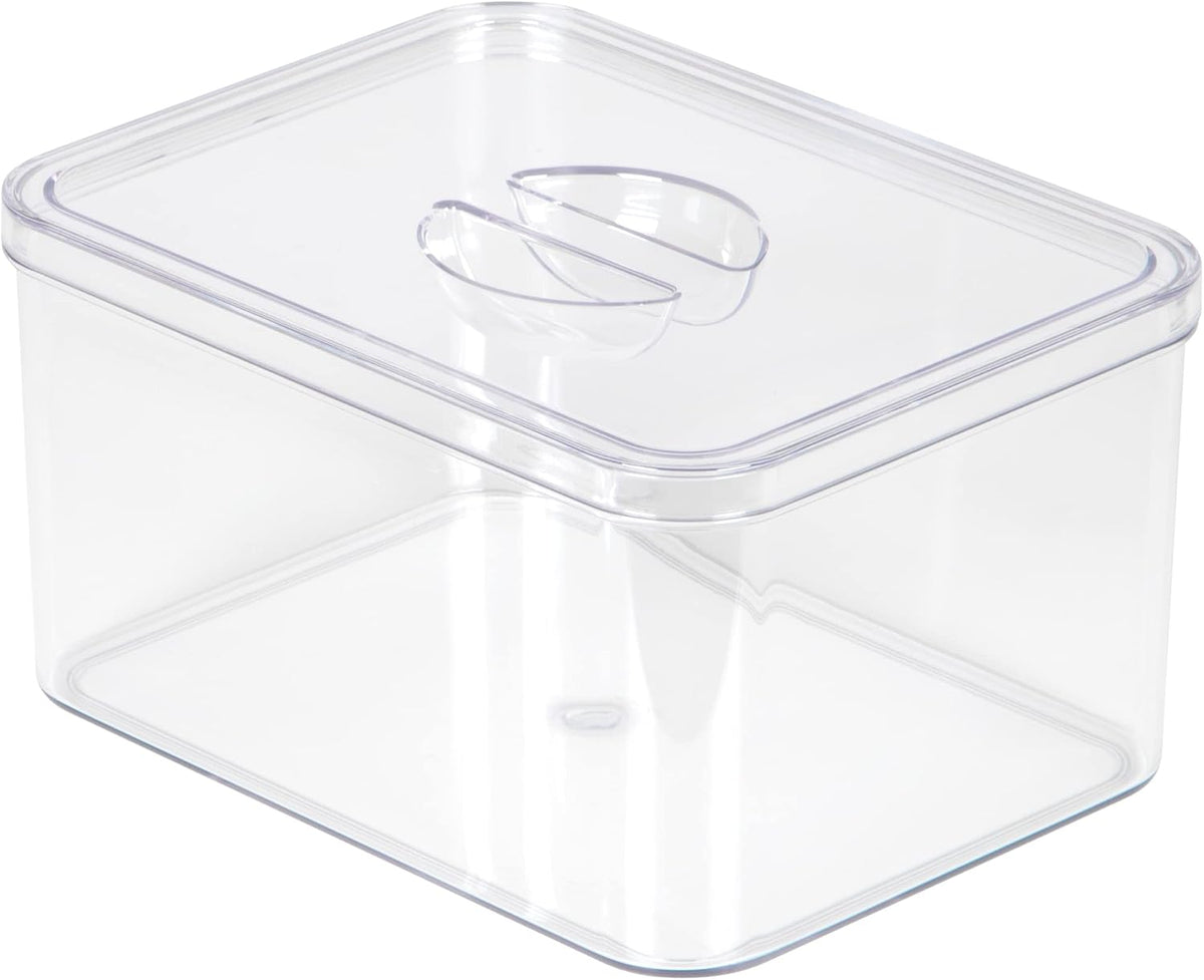 Clear Organizer Bins with Lids – Stackable Storage Containers for Home Organization