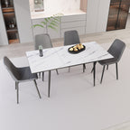 47"-63" Extendable MDF Modern Dining Table and Chair Set