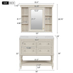 36'' Bathroom Vanity with Medicine Cabinet