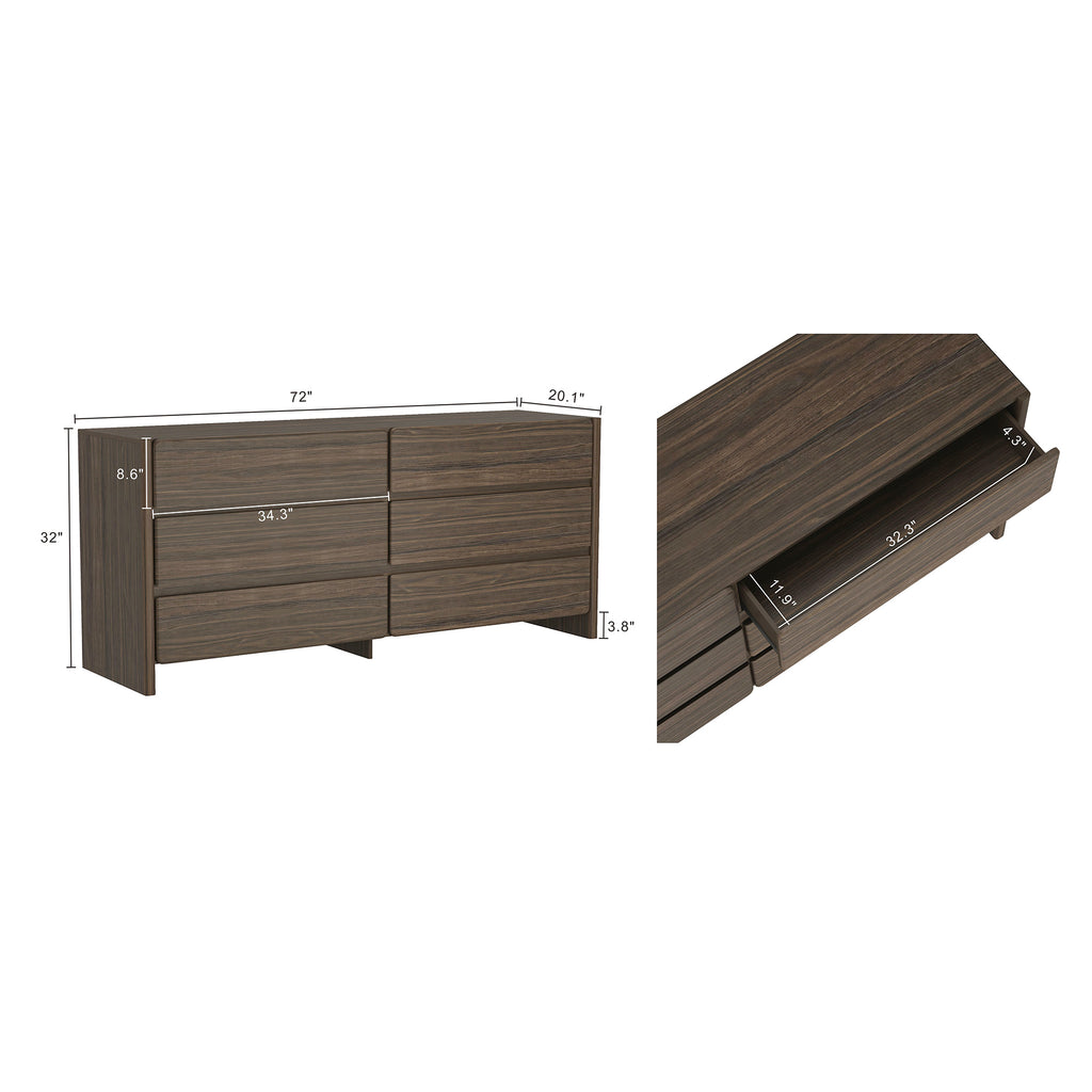 Linda Modern 72" Double Wide Dresser