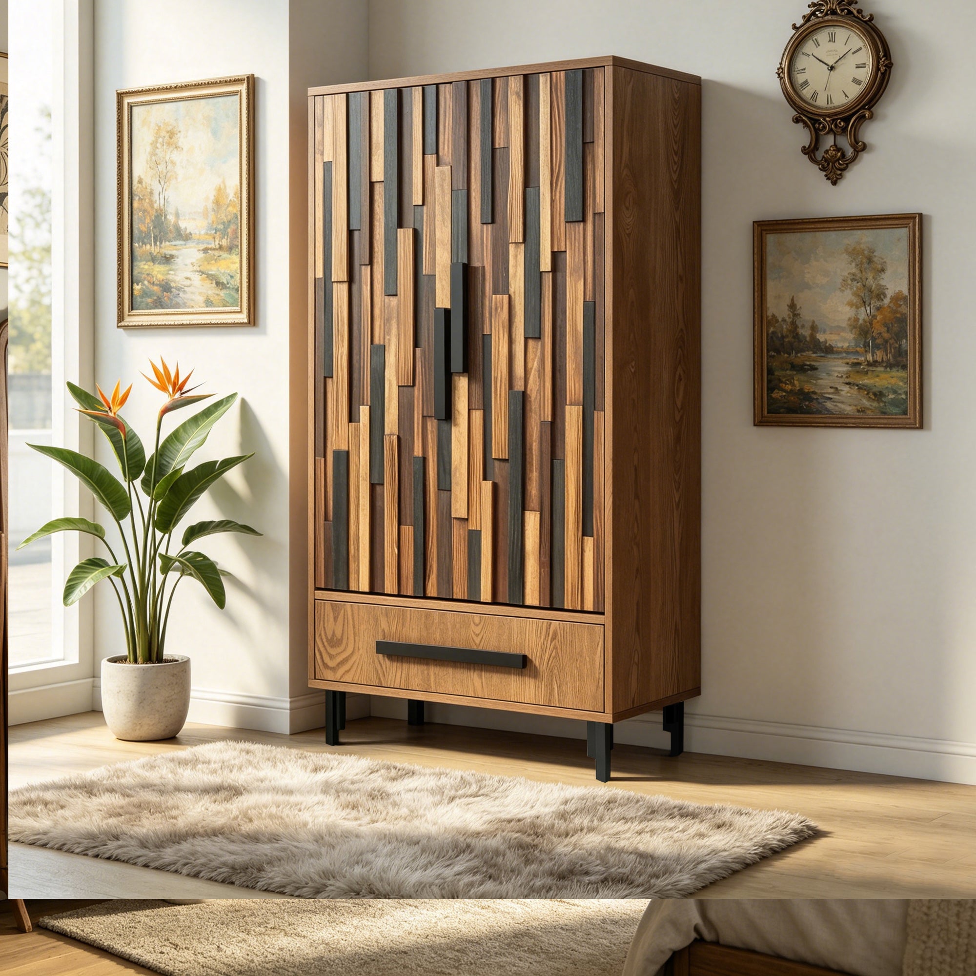 60'' Tall Storage Cabinet with Drawer