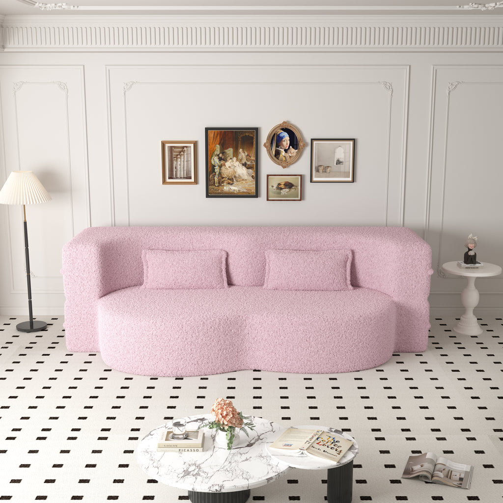 Modern Floor Sofa With 2 Pillows