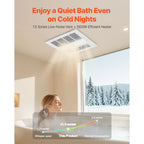 Bathroom Exhaust Fan with Light and Heater