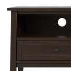 Warm Shaker 72 Inch Wide Solid Wood Low TV Stand in Tobacco
