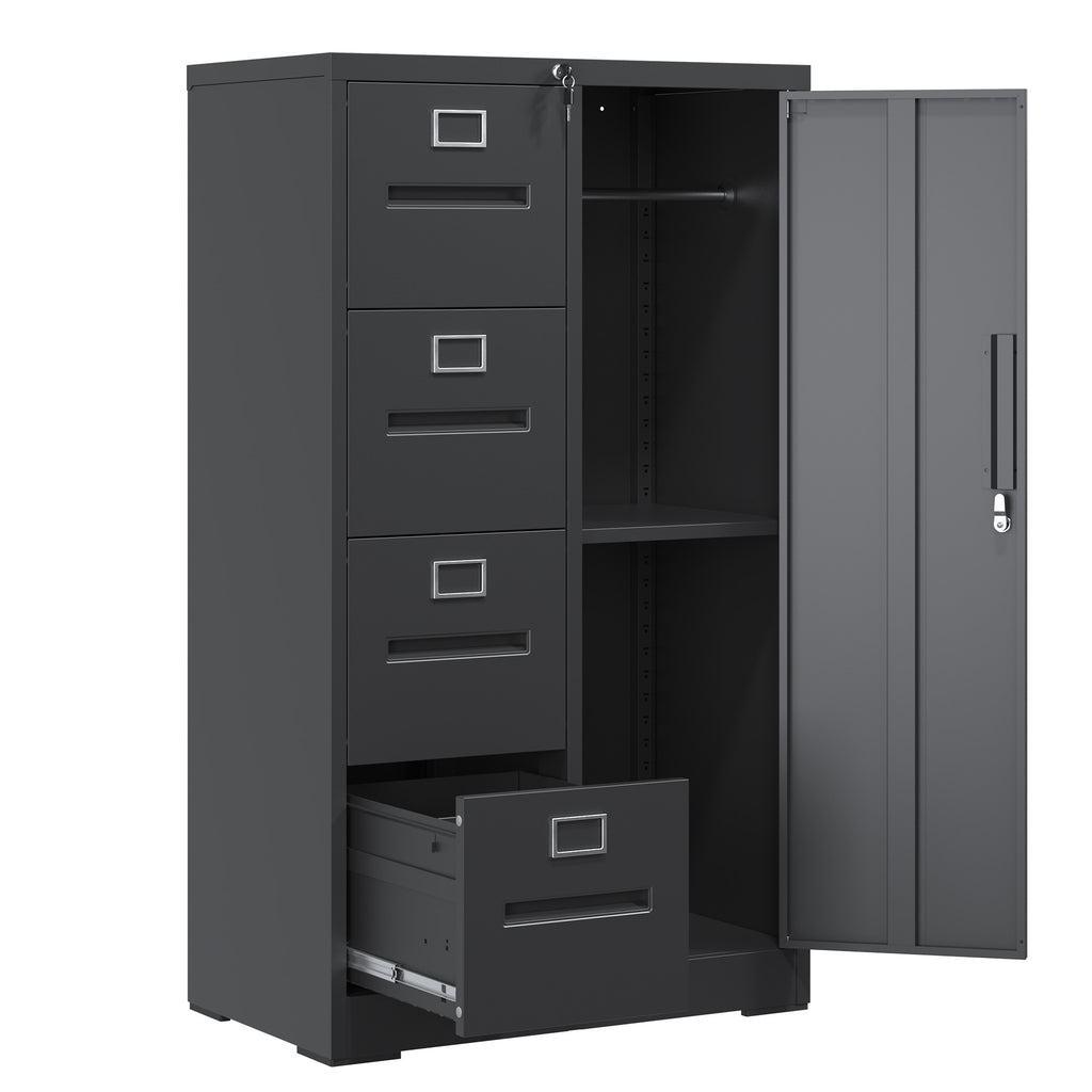 Metal Storage Vertical Filing Cabinet with Lock