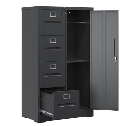 Metal Storage Vertical Filing Cabinet with Lock