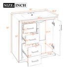 30'' Bathroom Vanity with Ceramic Sink Combo
