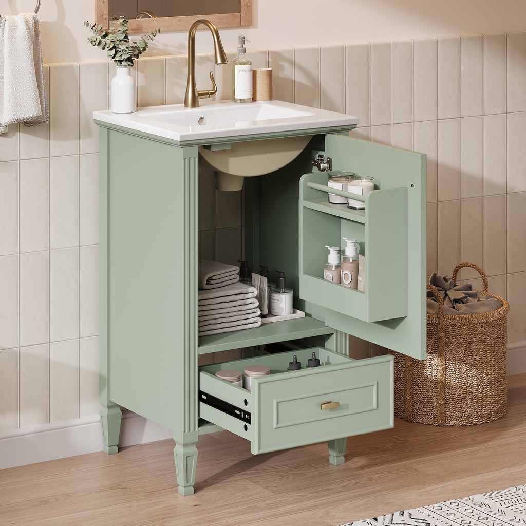 20" Bathroom Vanity with Ceramic Sink