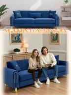 FX-P11-RB 87.4 Inches Upholstered Sofa Couch