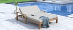 TREXM 1-Piece Farmhouse-styled Wooden Outdoor Sunbed