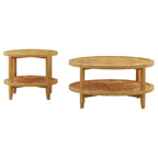 Elliott Maple 2-Piece Round Coffee and End Table Set