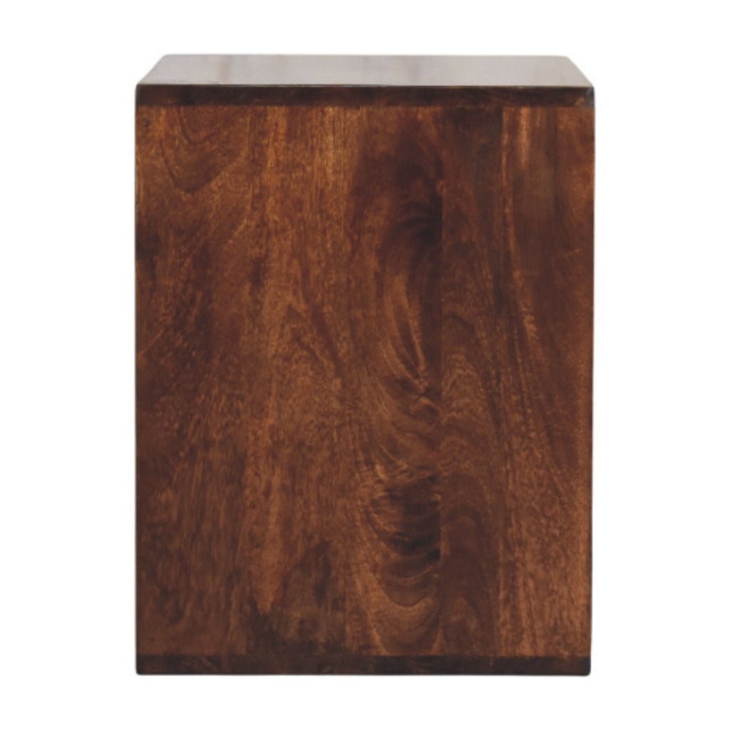 Solid Wood Solis California Side Table With Open Storage