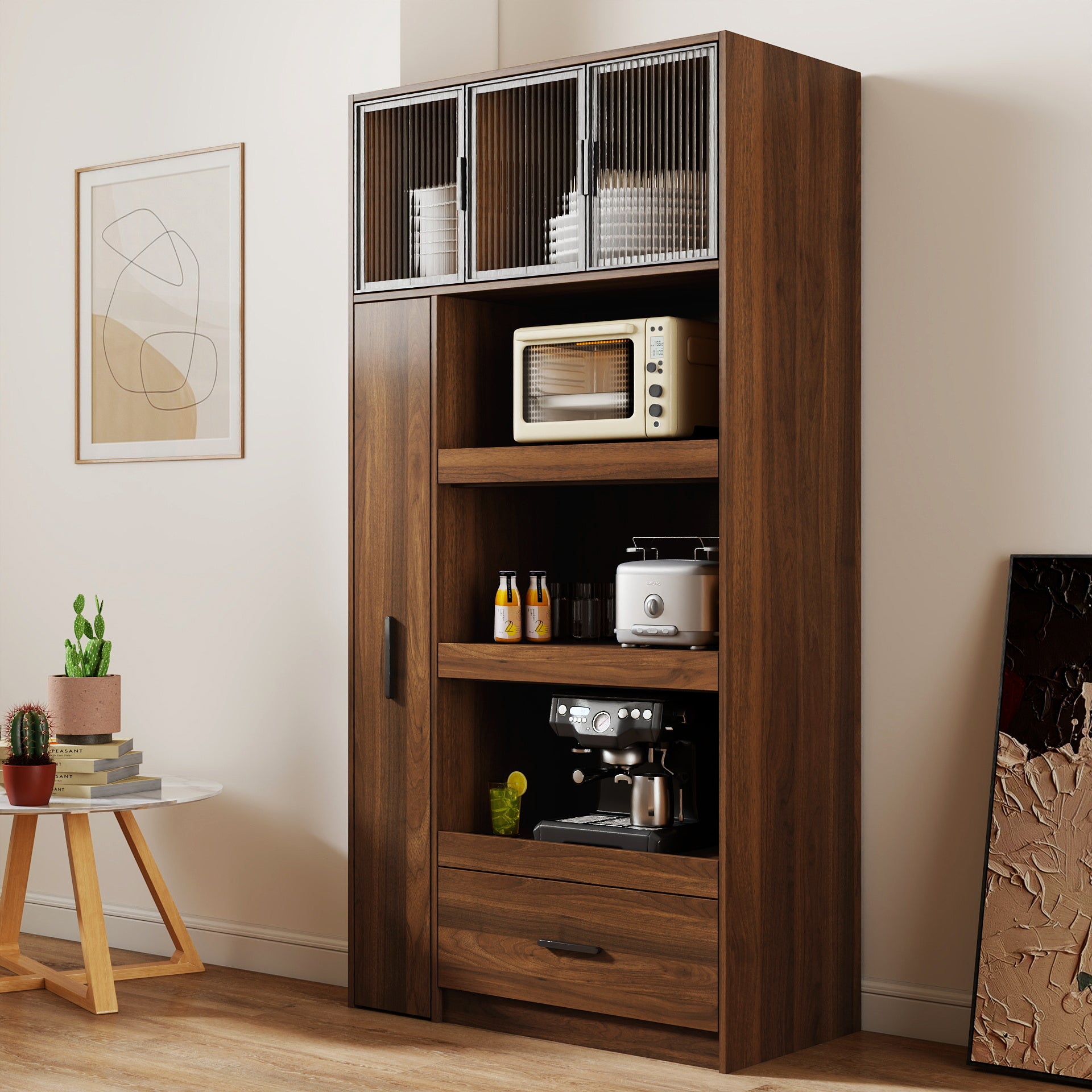 70.87" Tall Kitchen Pantry Cabinet