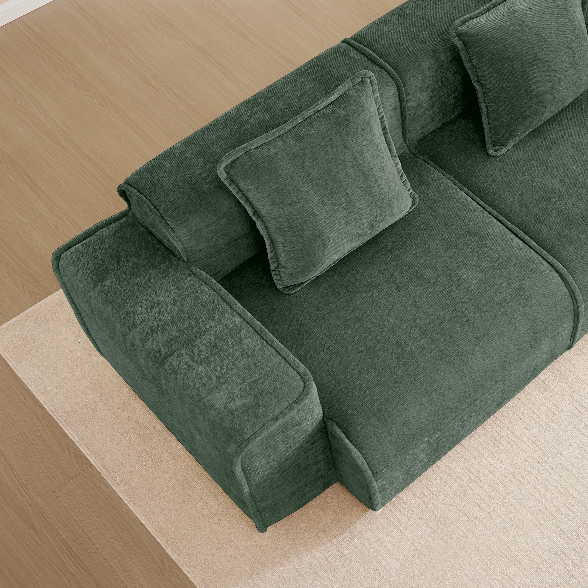 Streamlined Design Modular 2 Seat L Shape Sectional Sofa