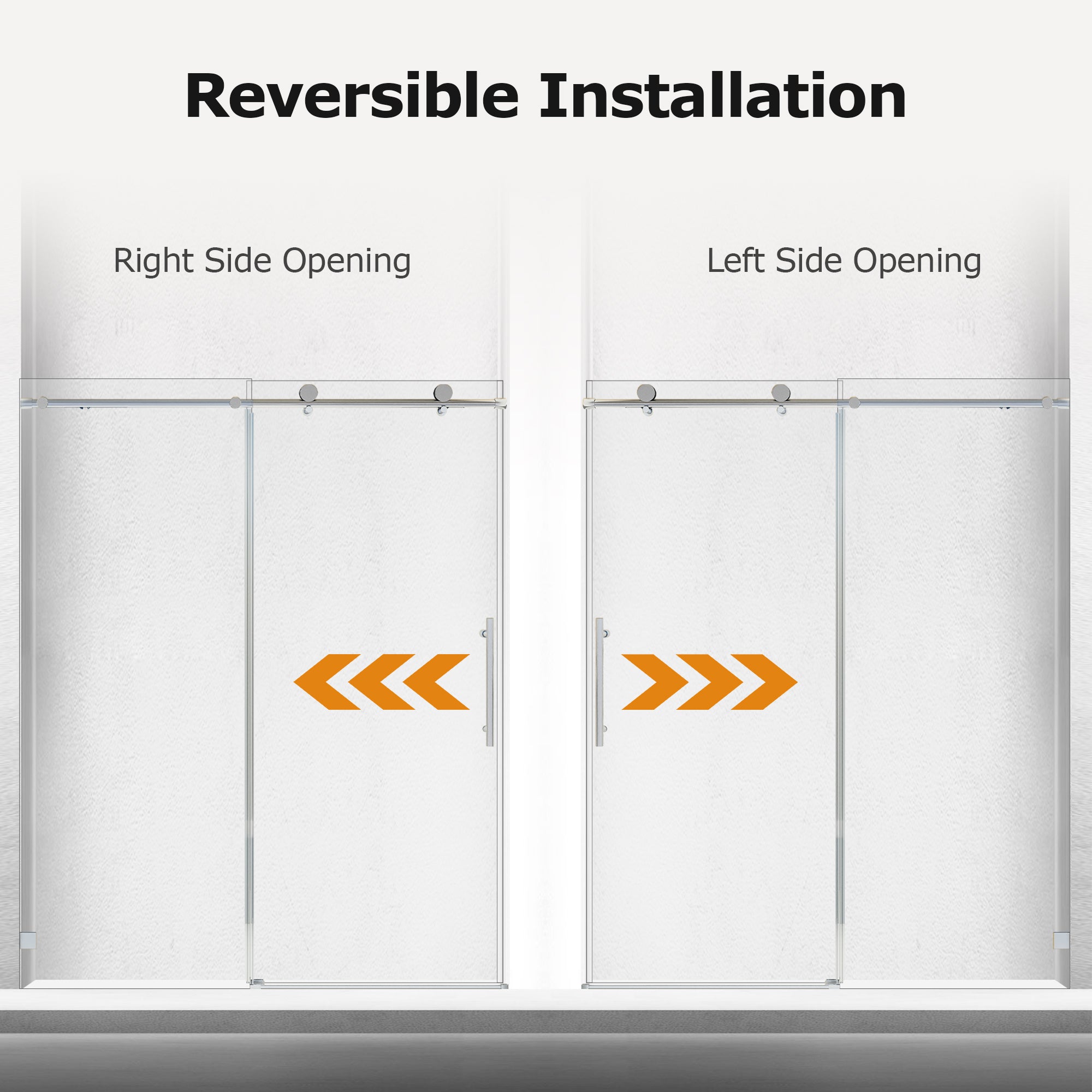 Frameless Single Sliding Soft-Close Shower Doors