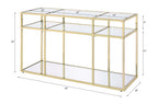 Uchenna Clear Glass & Metal Table