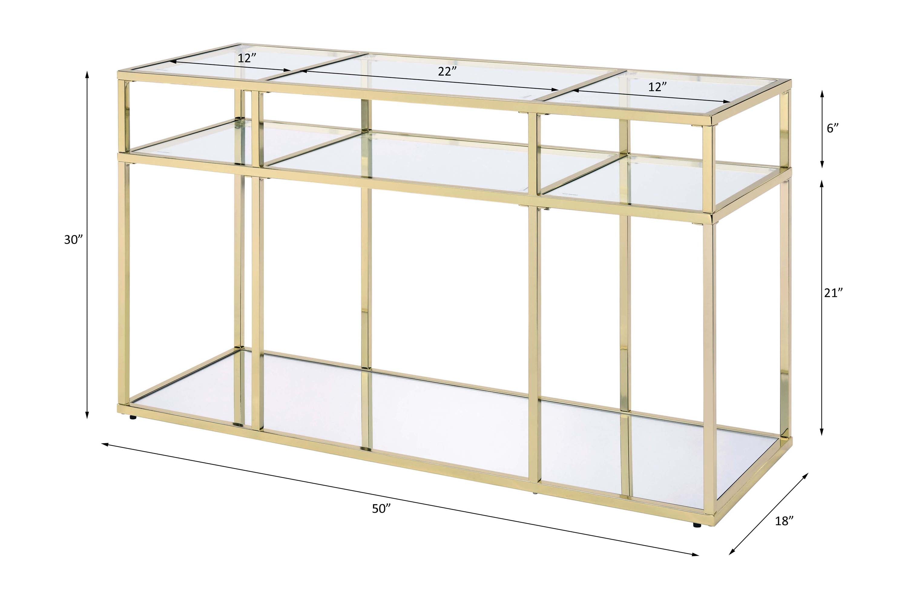 Uchenna Clear Glass & Metal Table