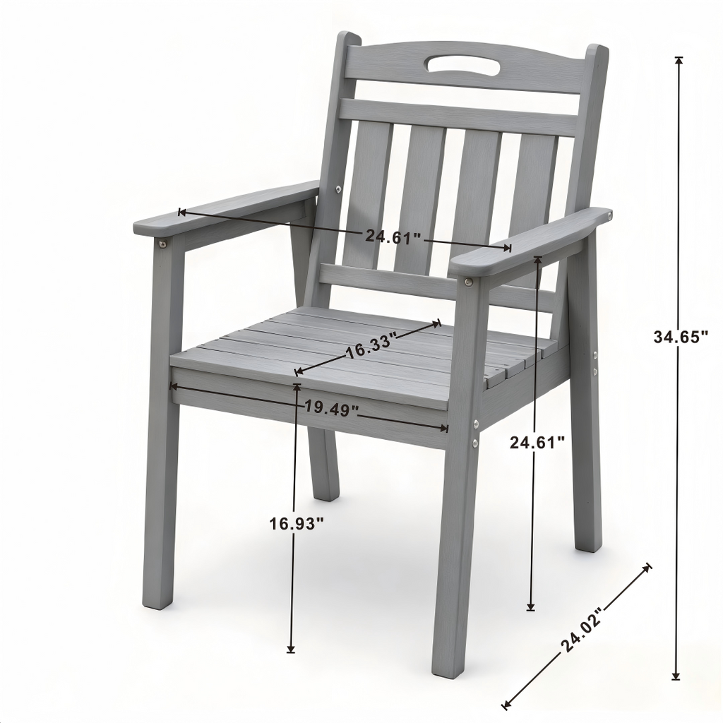 HDPE Outdoor Terrace Dining Chair Set