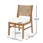 5 Piece Acacia Wood Outdoor Patio Dining Set