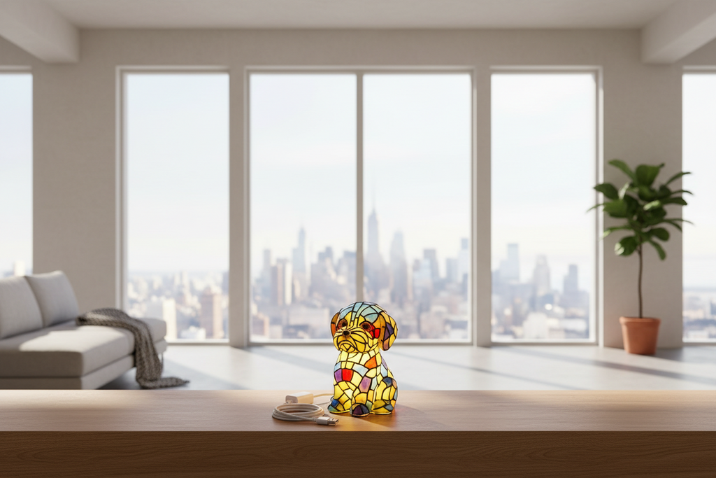 Artistic Resin Figurine Table Lamp with Warm Ambient LED Light