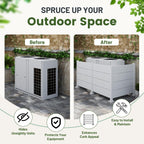 50" W x 49" H Outdoor Privacy Screen, Air Conditioner Fence