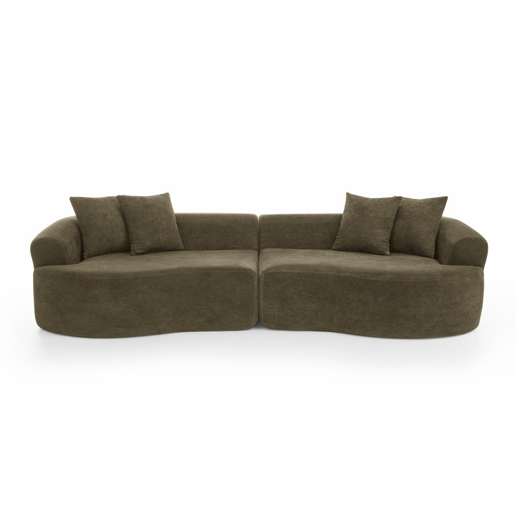 Modern Cloud 4-Seater Sectional Curved Sofa