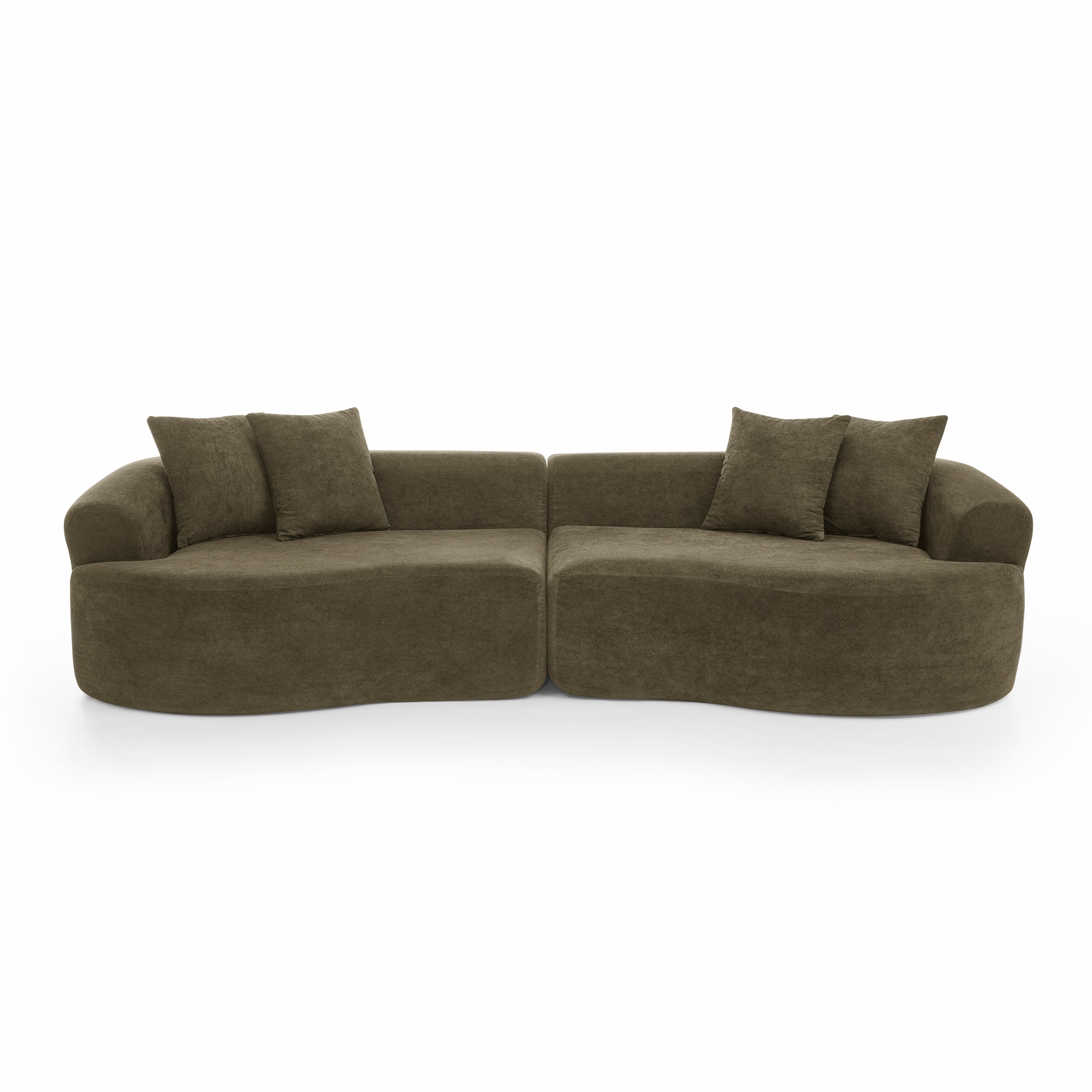 Modern Cloud 4-Seater Sectional Curved Sofa