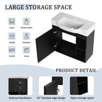 24'' Wall-Mounted Bathroom Vanity