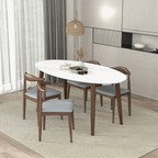 Ada Mid Century Modern Solid Wood Dining Table