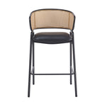 Ethan Indoor Metal Upholstered Barstool Set of 2