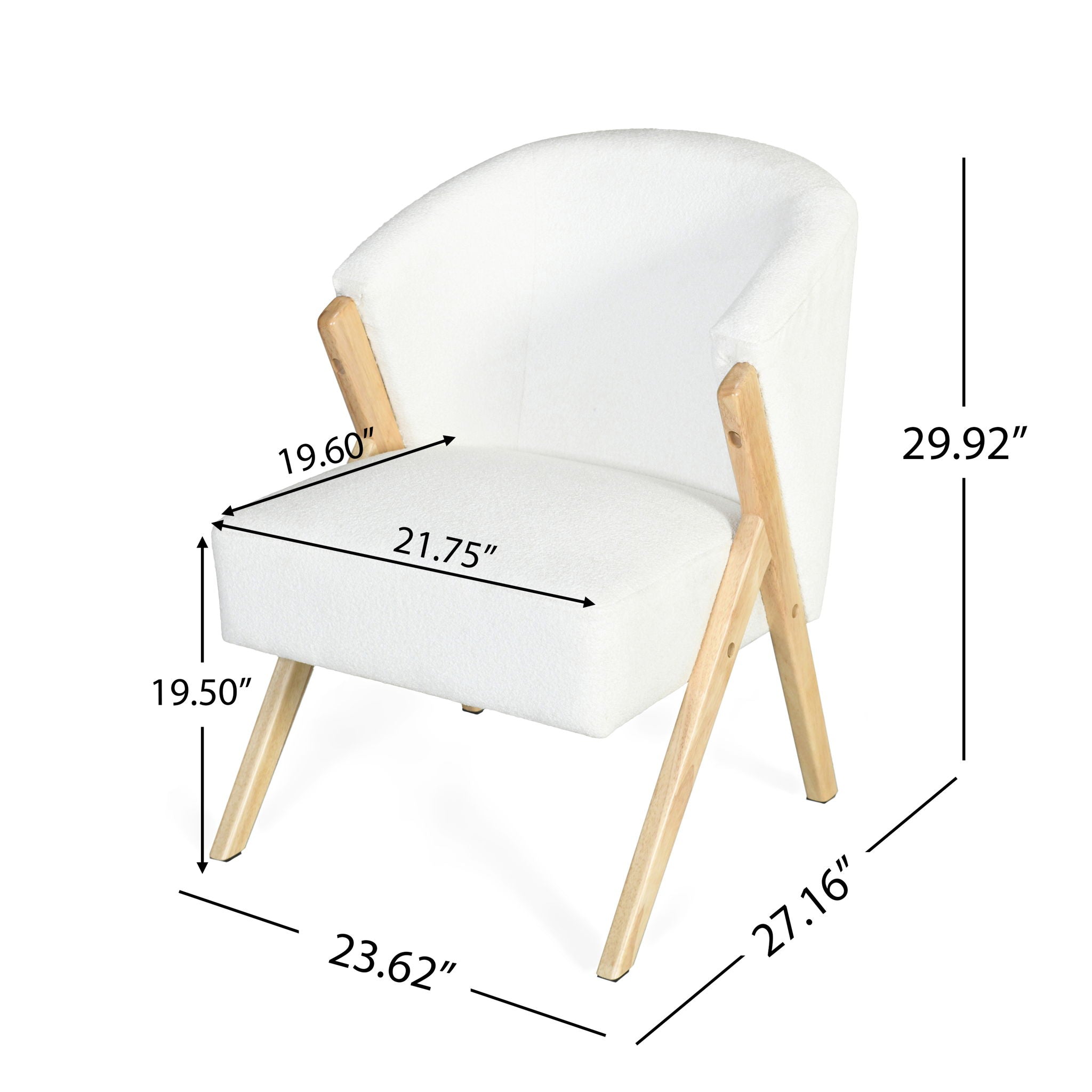 Modern Accent Chair with Polyester Upholstery