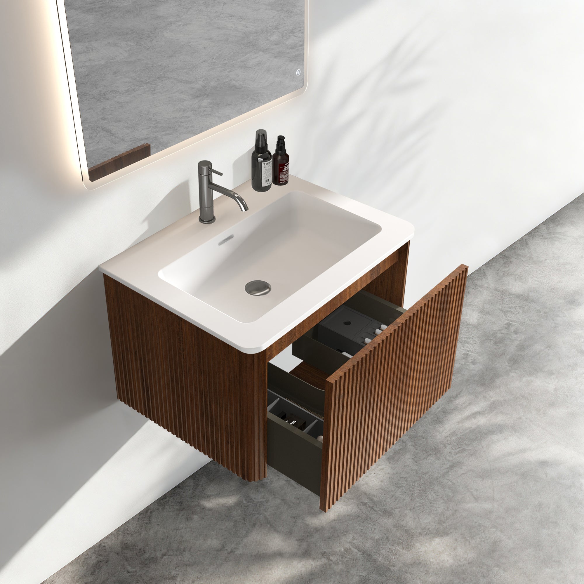 Etna 24" Striped Floating Bathroom Vanity