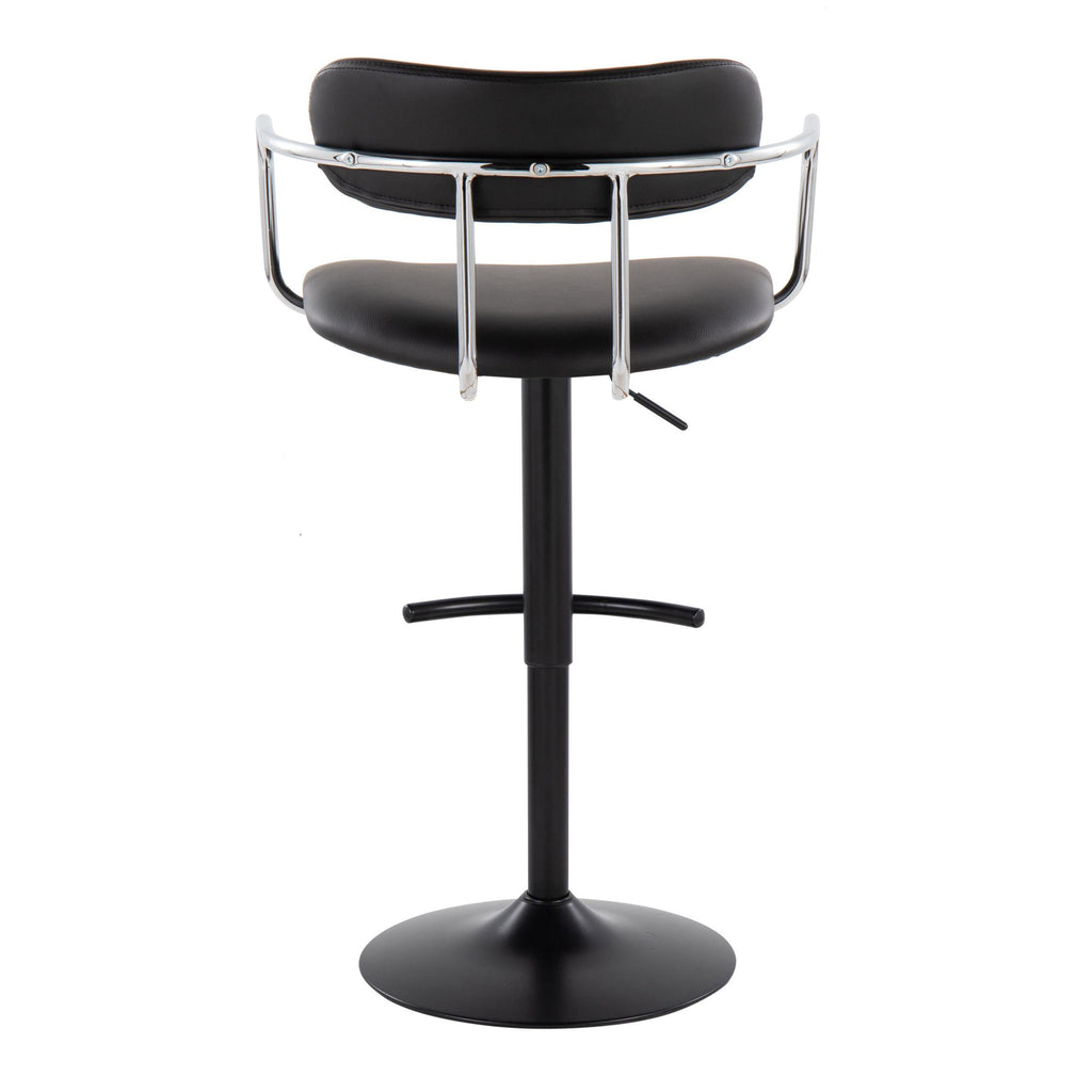 Contemporary Adjustable Height Barstool with Swivel