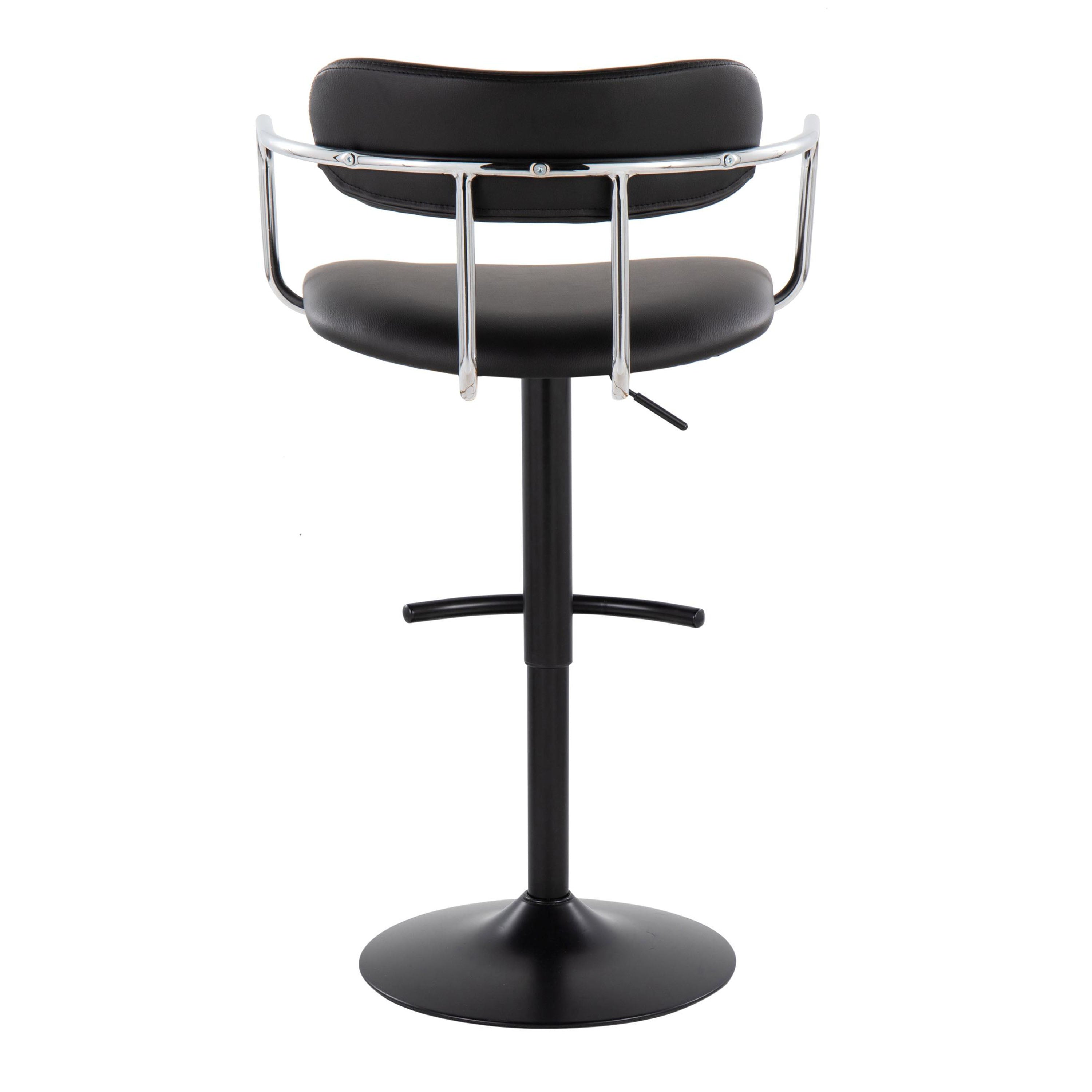 Contemporary Adjustable Height Barstool with Swivel