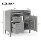36" Bathroom Vanity Without Top Sink