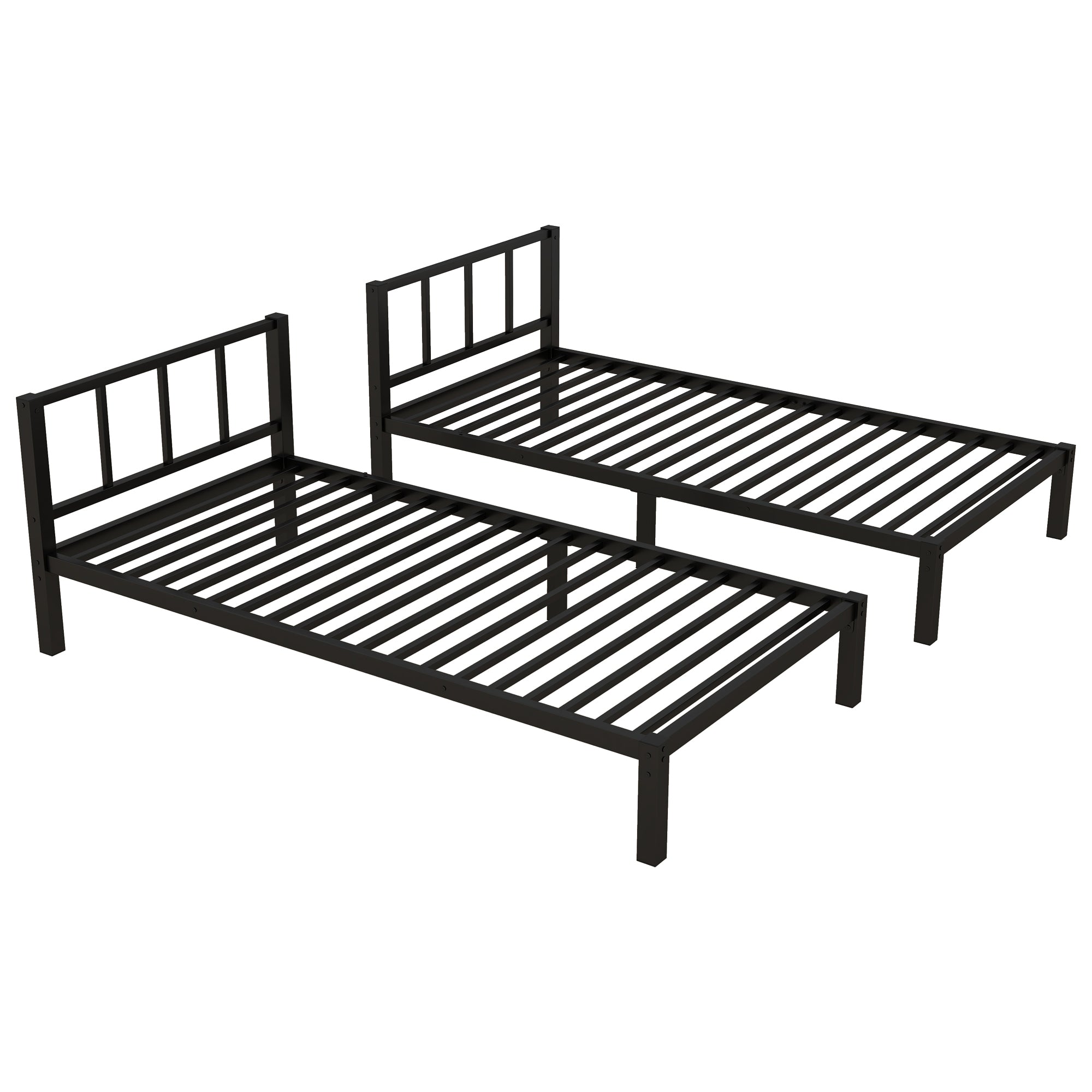 Metal Twin Over Twin & Twin Bunk Bed for 3