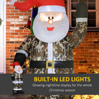 HOMCOM 8' Christmas Inflatable Outdoor Decorations Santa Claus