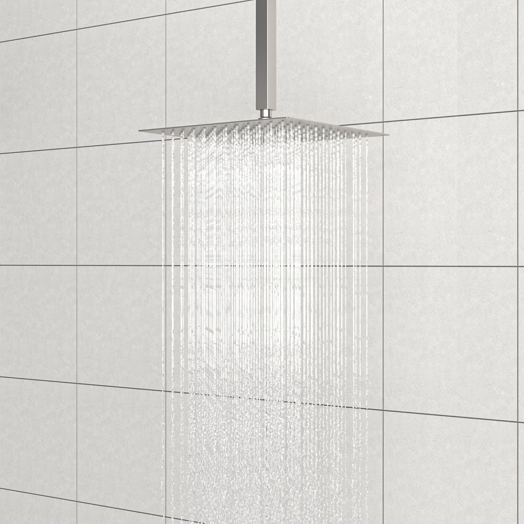 8" Ceiling Mounted Shower Arm with Flange in Brushed Nickel