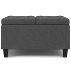 Harrison 30 Inch Wide Small Square Coffee Table Storage Ottoman