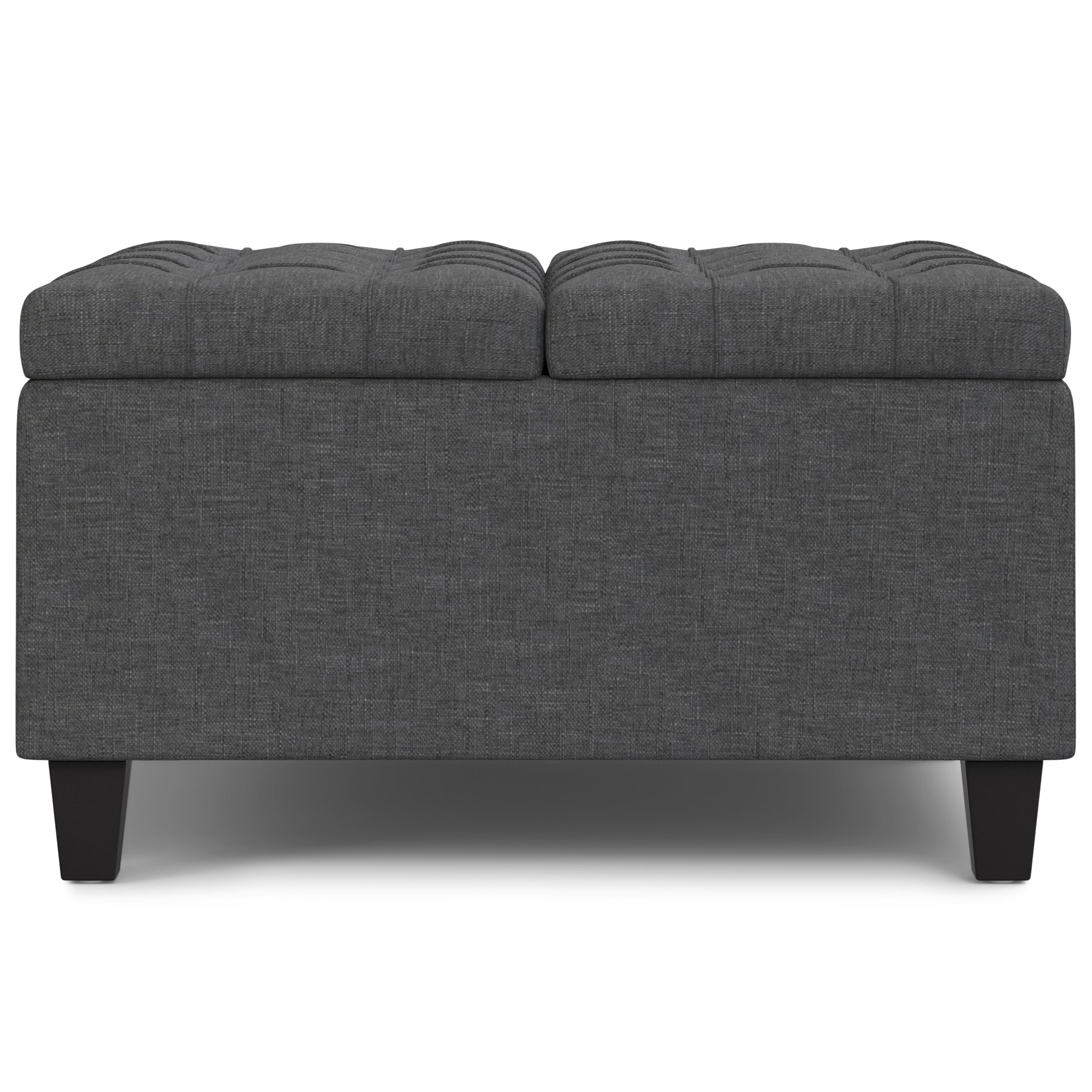Harrison 30 Inch Wide Small Square Coffee Table Storage Ottoman