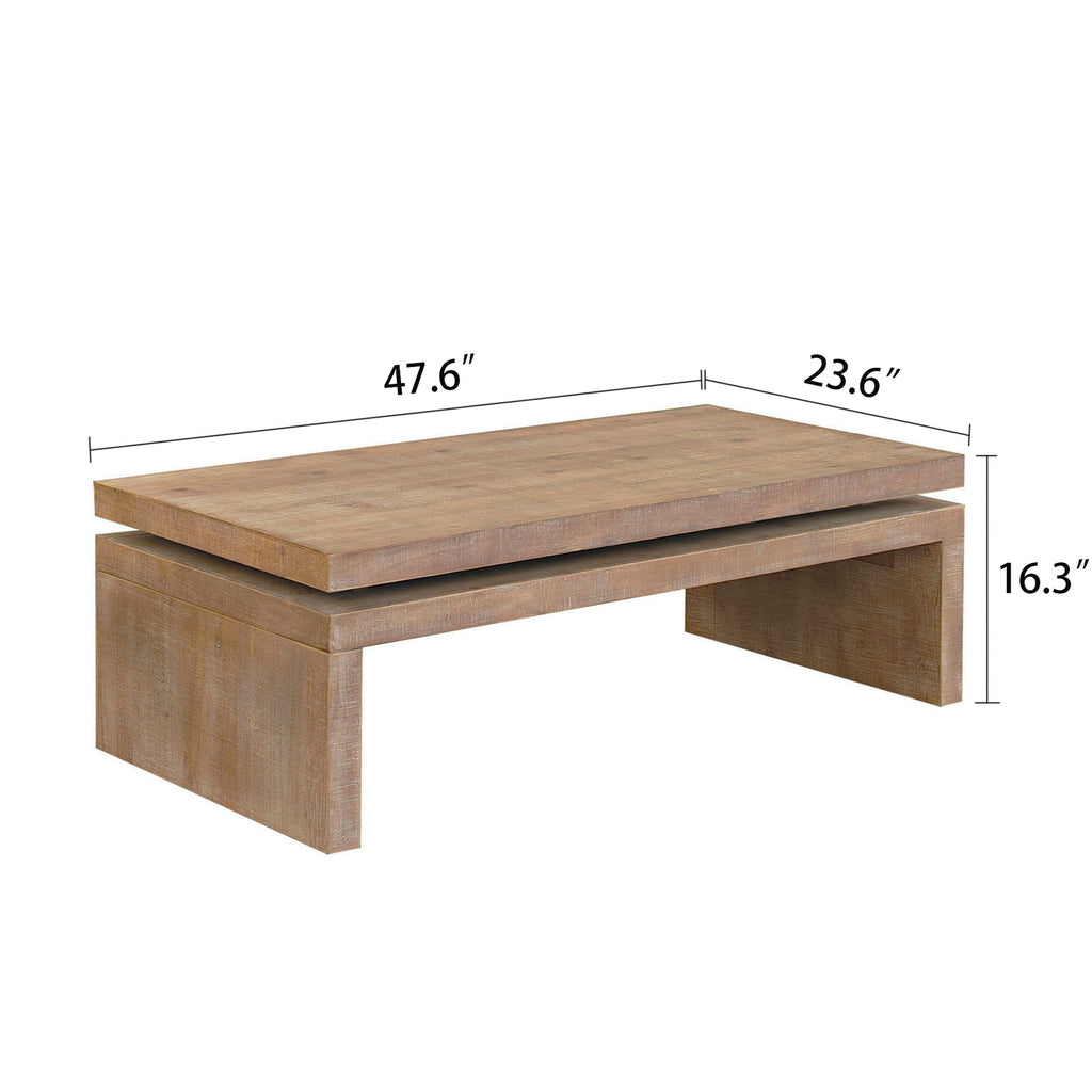 Modern Rustic Wood Coffee Table